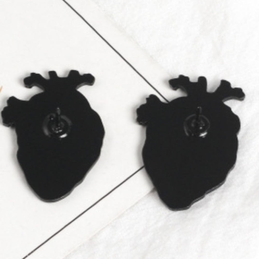 2 Matching Anatomy Heart Scrub Pins Blue Surf Wave - Picture 7 of 13